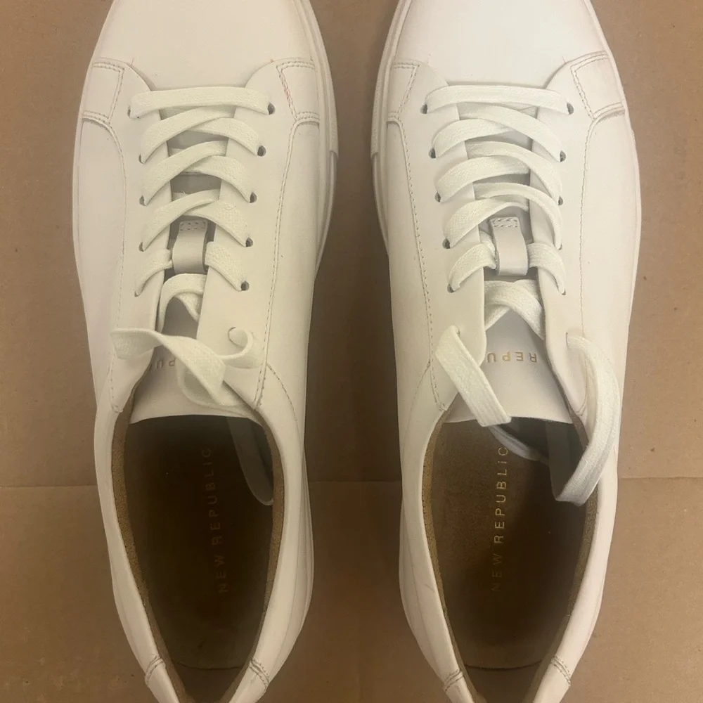 New Republic Men's White leather Sneakers - Picture 2 of 6